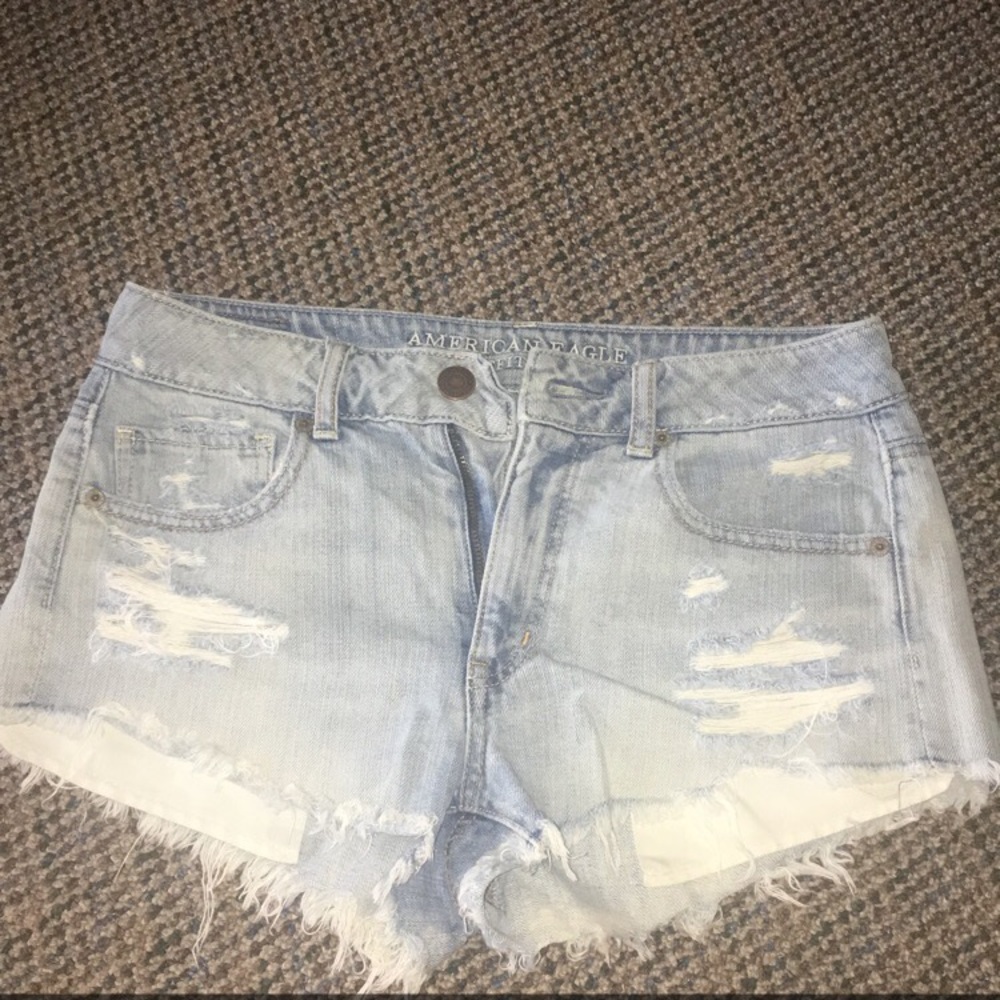 AE high rise holey shorts